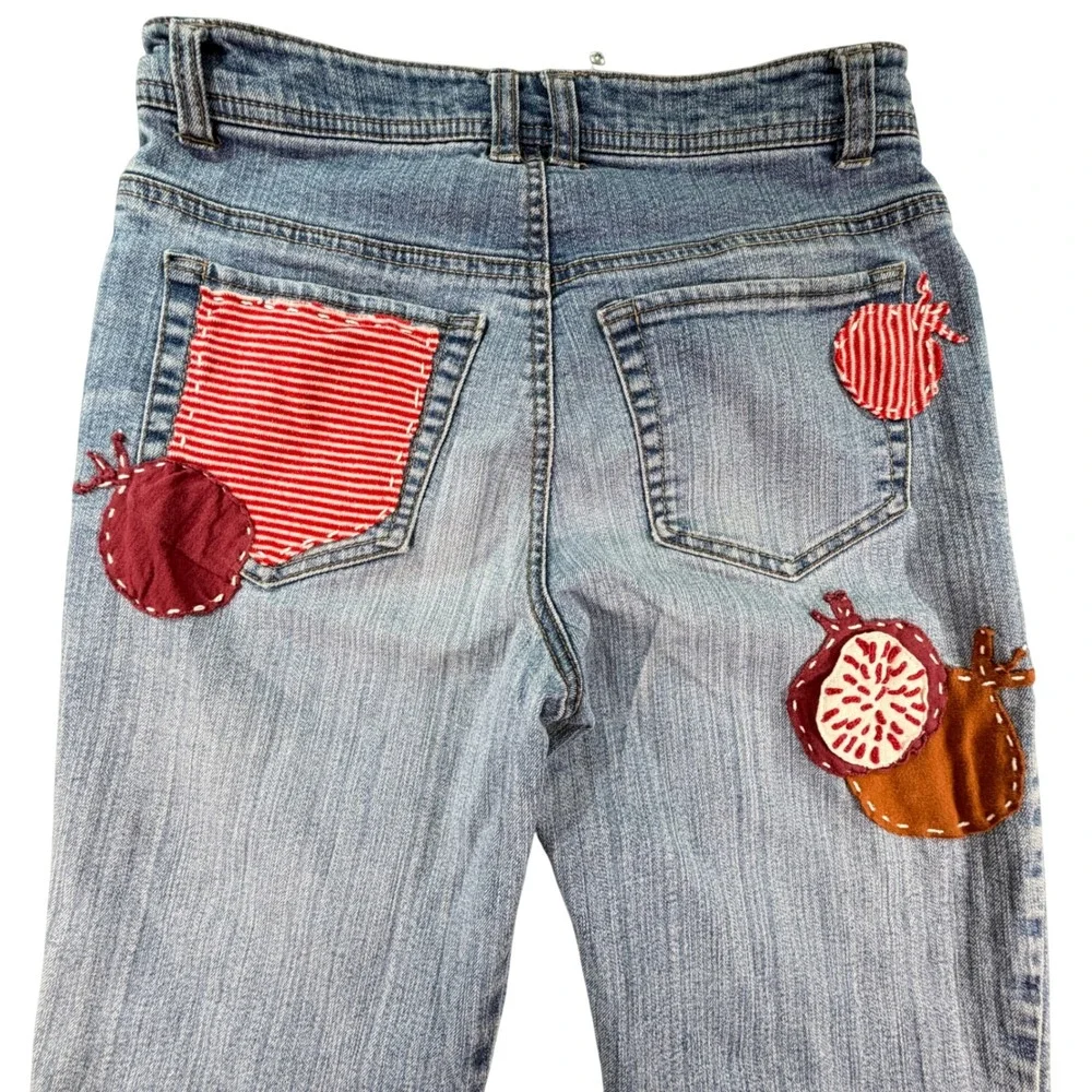 Charter Club Jeans Classic Straight Cotton Blend 6P Blue Pomegranate Patchwork